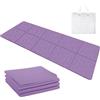 Zyiphor Tappetino Yoga Pieghevole, 183 x 61 x 0,4 cm Tappetino Yoga da Viaggio Antiscivolo, Tappetino per Esercizi, Tappetino Fitness con Borsa per il Trasporto da Viaggio (viola)