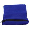 TOYANDONA Bracciale Portafoglio con Cerniera, Traspirante e Leggero per | Tasca con Zip, Cotone Blu, per Camminata e Palestra, Porta Chiavi, Monete e Piccoli Oggetti