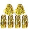 Cabilock 6 Pezzi Pom Pom Cheerleading Oro Leggero in PE per Danza e Scuola | Non Perde Pezzi, Brillantezza Glitter e Colori Misti, per Sostenitori, Atleti e Gruppi Scolastici