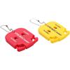 FRCOLOR 2 Pezzi Contatore Punteggio Golf Quadrato a Doppio Quadrante | Plastica Abs, Portachiavi Removibile, per Competizioni, Allenamento Quotidiano e Borsa da Golf