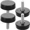 BESTonZON 4 Pezzi Piedini Regolabili M10 per Attrezzatura Fitness, Set da 4 | Nylon e Gomma Bulloni in Acciaio Zincato, Base Antiscivolo 45mm, per Pavimenti Duri