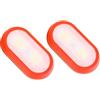 POPETPOP 2 Pezzi Luce di Sicurezza LED Rossa Clip per Corsa | Plastica Abs, Modalità Luminose, Si Fissa e Si Rimuove Facilmente, per Zaini e Braccia