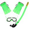 VICASKY Set Snorkeling per Maschera Intera, Silicone Plastico | Campo Visivo Ampio, Tenuta Sul Viso, Adatto a Piscina e Immersioni, Verde Chiaro