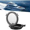 Malufain Oblò Rotondo, Vetro Temperato 4mm, ABS Marine | Costruzione in ABS, Resistenza Ai Raggi UV antietà, oblò in Vetro Temperato, Compatibile con Camper e Yacht, Guarnizione