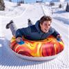 Generic Fiocco di neve gonfiabile all'aperto del PVC della slitta 80cm ispessito | Slitta da neve 80 cm PVC fiocco di neve ispessito; composto freddo; doppie impugnature stabili; sistema di gonfiaggio