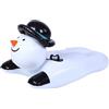 lvifloae Tubo da neve gonfiabile con pupazzo di neve con manici, PVC, 42,1 pollici di lunghezza