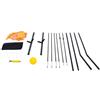 Generic Rete da Pallavolo Portatile 12x8ft, Altezza Regolabile per Cortile e | Robusto Telaio in Ferro con Pali in Fibra di Vetro, Facile Montaggio in 4 Min, Include Borsa per il Trasporto e Pompa