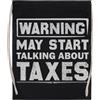 MAGITONE Warning May Start Talking About Taxes Borsa Sportiva Nera Unisex Unisex Sport Bag Black Gym Sack