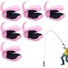Générique Clip per porta canna 6 pezzi accessori da pesca antiscivolo portatile | Supporto per canna da pesca per mare, fiume, lago, ruscello, jigging, trolling, casting, feste e