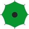 Odoukey Baldacchino per Trampolino a 8 Poli, Accessorio per Trampolino da Esterno Resistente alle intemperie, 14 Piedi, Verde