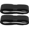USHOBE 2 Pezzi Grip Racchetta Tennis PU Nero Trama in Rilievo | Impugnatura per Tennis e Racquetball, Maggiore Presa e Controllo, Comfort Prolungato, Uso su Campi Diversi