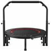 Generic Mini trampolino fitness con manico regolabile, capacità 150 kg | Telaio pieghevole in acciaio con tappetino in PP impermeabile e regolazione della maniglia a quattro livelli per allenamenti