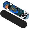 generic dauyavv - Skateboard completo standard da 80 cm, per principianti e professionisti, longboard fresco in strada/piscina/parco, 7 strati in acero canadese e ruote da 52 mm, molto resistenti e stabili