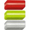 Tolanev 30 Strisce Riflettenti 3x8cm Placchette di Sicurezza per Bici Casco e Moto | Tecnologia a Prisma, Composito PP PET PVC, Resistente alle Intemperie, 10 Bianchi 10 Rossi 10 Giallo-Verdi, Non Adesivo