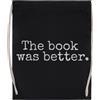 MAGITONE The Book Was Better Old Retro Style Borsa Sportiva Nera Unisex Unisex Sport Bag Black Gym Sack