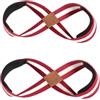 Generic Cinghie a 8 Imbottite Fasce Imbottito Attrezzatura per Atleti, Rosso,
