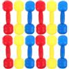 AKOOSY 6 Paia Set di Manubri Giocattolo per Plastica, Allenamento | Colori Vivaci, Presa Comoda, per Attività in Classe e Uso Interno, Adatto a Mani Piccole