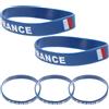 Gadpiparty 5 Pezzi Bracciale in Silicone Stampa Bandiera Nazionale, Morbido | Taglia Unica Adatta alla Maggior Parte dei Polsi, Stile Sportivo per Partite e Giochi, Unisex Colore Casuale