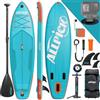 ALLPICK Stand Up Paddling Board gonfiabile, colore verde | Supporto universale per fotocamera, accessori completi, pagaia regolabile, principianti, avanzati