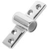 Ciieeo Supporto per Scalmo Laterale in Acciaio Inox, Foro 13 MM | Montaggio Sinistro o Destro, Interasse 69, 9mm e 40, 7mm, per Remi e Pagaie, Finitura Argento