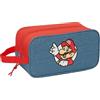 Safta Super Mario - Portascarpe medio, multiuso, per sport, extrascuole, calcio, comodo e versatile, 29 x 14 x 15 cm