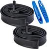 YunSCM 2 camere d'aria per bici 47-57-559 26 x 1,75-2,125 32 mm, valvola Schrader | Camera d'aria in gomma butilica di alta qualità, buona tenuta d'aria, perfetta per la guida quotidiana su strada e MTB