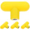 TOPBATHY 4 Pezzi Impugnatura Rotante per Macchine Palestra M10, Gialla | Design a T, Installazione Semplice, Comfort Ergonomico, Struttura , per Attrezzi Fitness e Uso Domestico