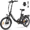 AZMA Bici Elettrica Pieghevole,20 Bici Elettrica Uomo Donna da 36V15Ah Batteria Rimovibile,NFC,7-Gang Ebike da per MTB & Spiaggia