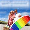 Deosdum Arcobaleno Kite 1.4M Design Durevole a Doppia | Leggero, facile da pilotare, realizzato in poliestere, adatto per esterni, parchi, spiagge