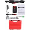 Domary Kit Chiave a Cricchetto a Batteria, 3/8 21 V Senza Spazzole con | Batteria da 2000 MAh e Caricabatterie Inclusi, Coppia di 75 N·m per Riparazioni Auto, Luce LED per Aree Buie, Impugnatura