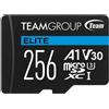 Team Group Team ELITE A1 - Scheda di memoria flash (adattatore SD incluso) - 256 GB - A1 / Classe video V30 / UHS-I U3 - microSDXC