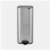 Brabantia Bo Pedal Bin, 30 l, Rettangolare, Acciaio, Acciaio, Pedale, Acciaio