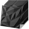 Art3d Confezione da 20 pannelli decorativi da parete 3D, 19 metri quadrati, in PVC, decorazione da parete per ufficio, camera da letto, cucina, 30 x 30 cm, nero