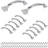 SUPERFINDINGS Set di 12 maniglie antiche per cassetti con distanza di 11 3 cm, maniglie vintage in ferro, maniglie decorative per armadi, porte, cassetti, stile rustico, in platino