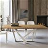 Target Point Tavolo fisso PRIAMO con piano rettangolare in legno - TARGET POINT