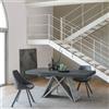 Target Point Tavolo allungabile SIGMA con struttura e piano in laminato effetto legno o metallo - TARGET POINT
