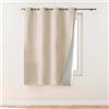 Douceur d'Intérieur, Tenda 100% Oscurante, Occhielli, 140 x 180 cm, Noctis | Tessuto moderno, facile da installare con 8 anelli, facile da pulire, decorazione per soggiorno e camera da letto