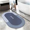 SOLIC Tappeto bagno,Asciugatura Rapida Antiscivolo Tappetino Bagno Assorbente,Tappetino da Bagno Antiscivolo Lavabile per Doccia, Cucina (Blu, 60x120cm)