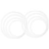 2Sets Durable Drum Mute Rings White Pc Film for Drum Practice Pad