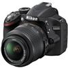 NIKON - D3200 Nero Kit 18-55 VR Sensore CMOS Risoluzione 24,2 Mpx Processore EXPEED 3 Display 3' Filmati Full HD - SPEDIZIONE GRATUITA