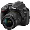 NIKON - D3400 Nero Kit AF-P DX 18-55 mm f / 3.5-5.6G VR Sensore CMOS DX 24.2 Mpx Display 3' Filmati Full HD Bluetooth - SPEDIZIONE GRATUITA