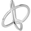 Helen de Lete - Anello in argento Sterling con linee incrociate minimaliste