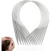 LNSYSNS 9 Pezzi Ferri Circolari Intercambiabili, 40 cm Ferri da Maglia, 9 Specifiche (2/2,5/3/3,5/4/5/6/7/8 mm), con Scala, per Lavorare a Maglia Maglioni, Sciarpe e Altri Prodotti Artigian