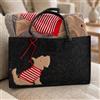 BenasciuttiCasa Plaid 130x160 Daunex Puppy in Pile Doppio Strato Sherpa con Borsa Feltro