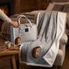 BenasciuttiCasa Plaid 130x160 Daunex Riccio Pile Sherpa con Borsa Feltro