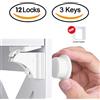 DHDH Serratura magnetica per bambini Protezione per bambini Serratura di sicurezza per bambini Chiusura per cassetto Chiusura per porta dell'armadio Limitatore Serrature di sicurezza per bambini