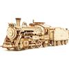 Robotime Rokr Puzzle 3D in legno Montessori Giocattoli Treno a vapore, Jeep dell'esercito, Kit di costruzione di modelli di camion pesanti per bambini