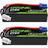 OVONIC Batteria Lipo OVONIC 3s 11,1 V 5200mAh 120C con spina EC5 per RC Car Truck Truggy Quadcopter Elicottero Camion Barca Aereo (2 P