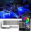 NONE Illuminazione Ambientale Interna a LED Neon con Controllo Remoto Wireless tramite APP, Striscia RGB per Interni Auto, Luce per Pedana, Retroilluminazione, Lampade Decorative