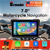 Srnubi Display CarPlay per moto da 7 pollici IP67 Impermeabile antipolvere Wireless CarPlay Android Auto DVR GPS Touch Screen per bici